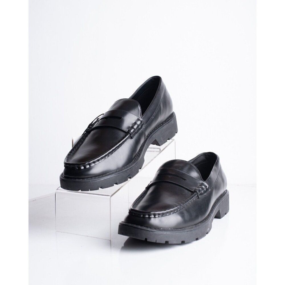 Zara Mens Ortholite Faux Leather Penny Loafers Black US 12 EU 45 2612/320 NWT